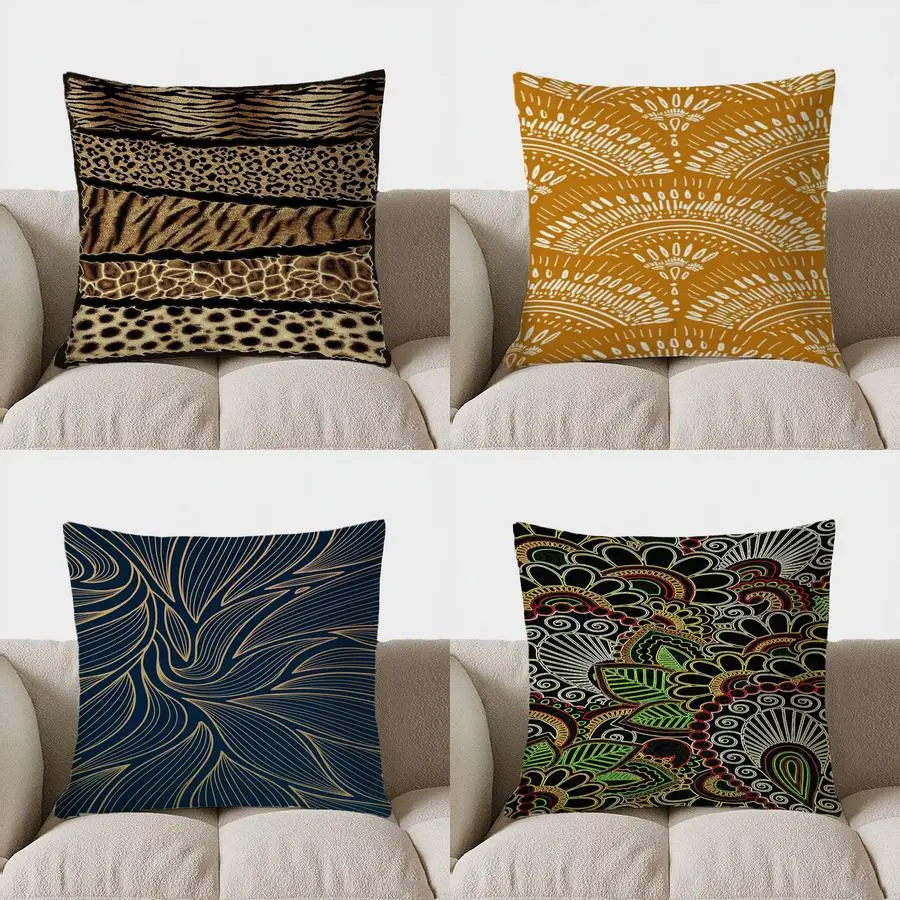 

Home Decor Wild Animal Print Pillow Cover Pattern Cushion Cover Suitable for Sofa Bedroom Car Pillow Cover