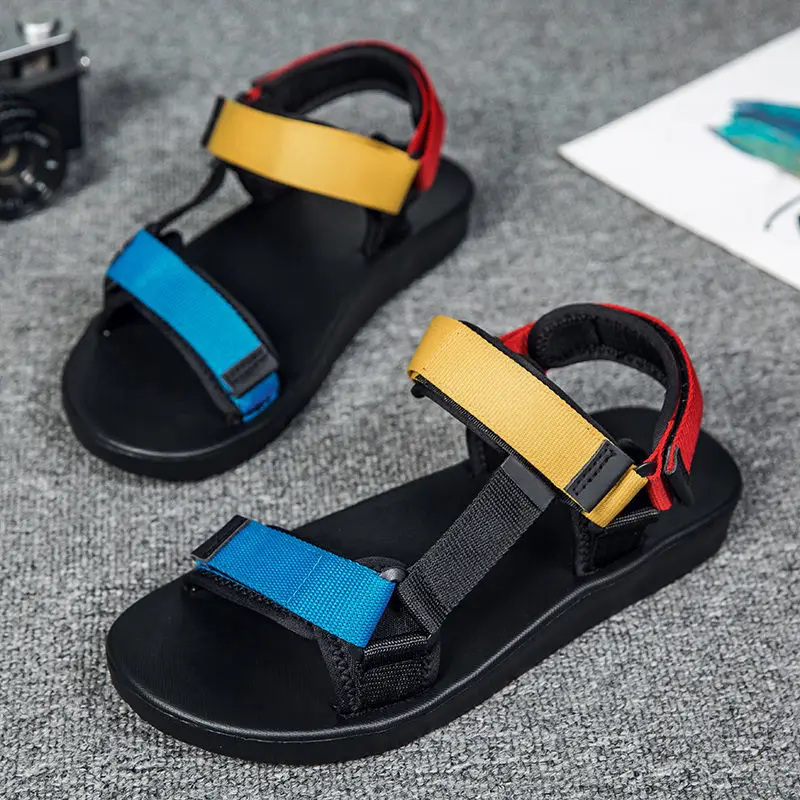 Colorful Platform Mens Sandals Drive New Summer Outer Wear Men Casual Sandals Trend All-match Non-slip Men Sandals