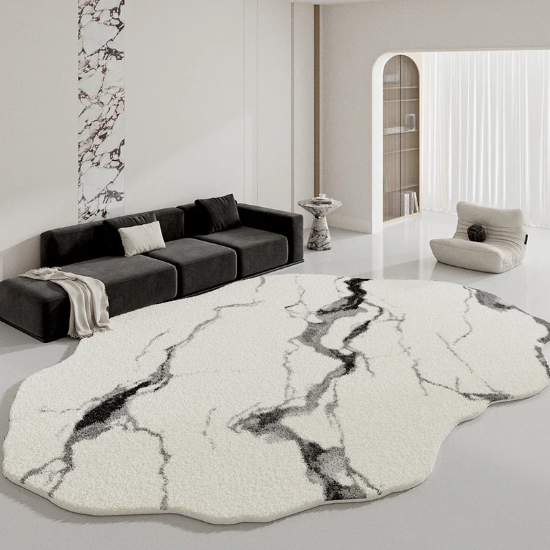 Carpet for Living Room Minimalist Irregular Coffee Table Carpets Black White Ink Style Rug Soft Comfortable Bedroom Rugs Ковер