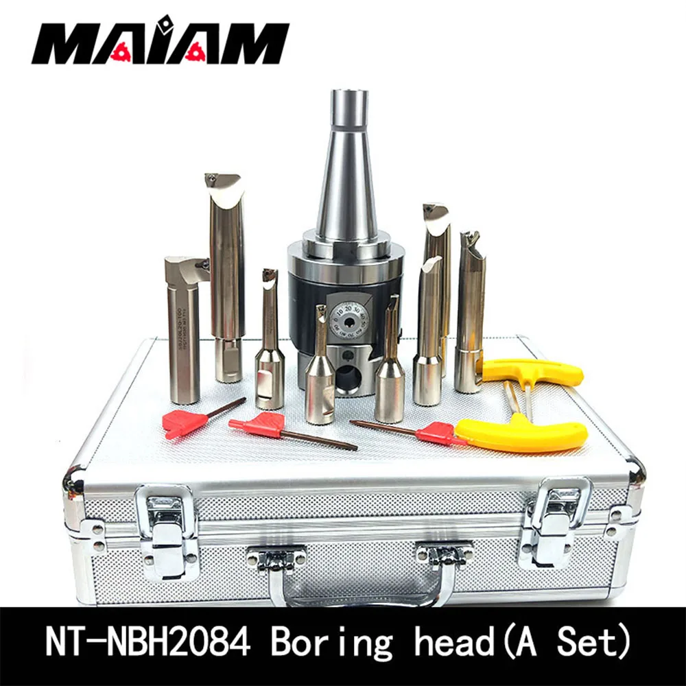 NT30 NT40 NBH2084 boring-tool-suit fine boring head tool Holder + 8pcs 20mm Boring Bar Boring rang 8-280mm NT Boring Tool Set