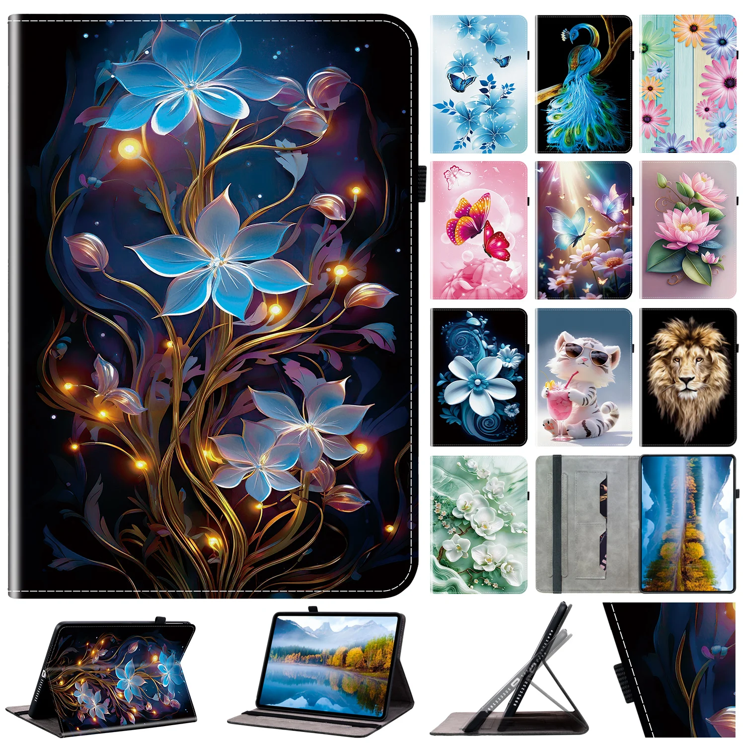 Leather Case For Lenovo Tab M11 M7 Gen3 M8 M9 M10 Plus 3rd 10.6 M10 5G 2023 K9 8.7 inch K11 Plus Case M10 2nd X306F Tablet Cover