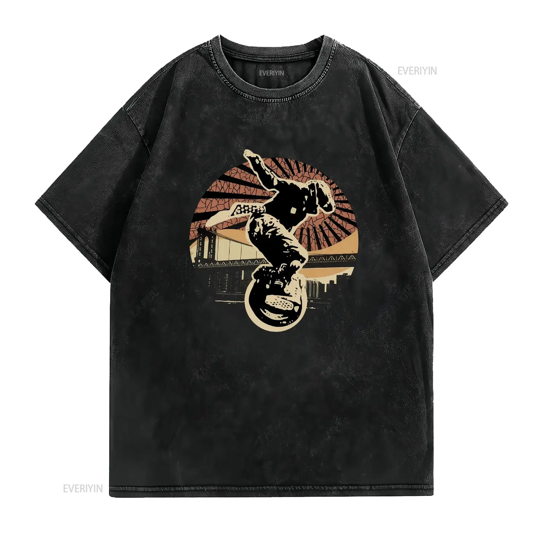 Electric Unicycle Rider Retro EUC T Shirt long or short sleeves vintage Washed fashion Stylish designer clothes Casual Soft
