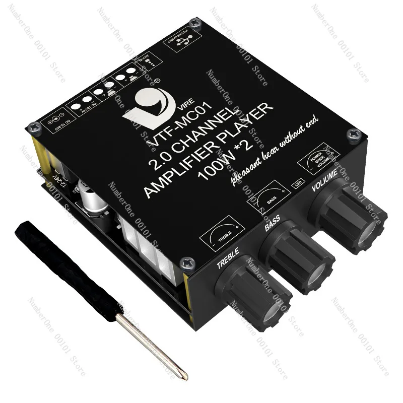 Bluetooth 5.3 Digital Amplifier Board High Bass Adjustment Dual Channel Audio Amplifier Board High Power Power Amplification