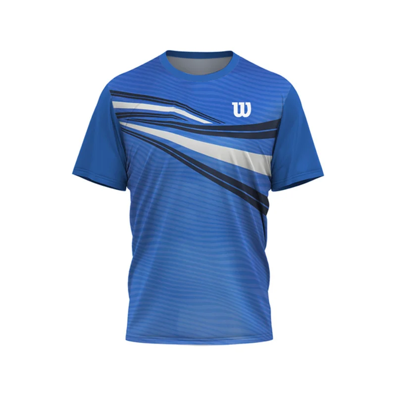 Badminton Table Tennis Sports T Shirt For Men Outdoor Run Fitness Short Sleeve Oversized Tops Summer Casual O-neck Quick Dry Tee