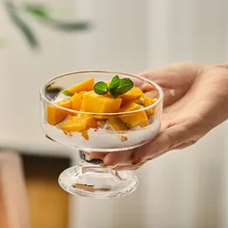 1Pcs Mini Transparent Glass Dessert Cup Set High Temperature Jelly Pudding Cup Mousse Ice Cream Mould Party Dipping Dish