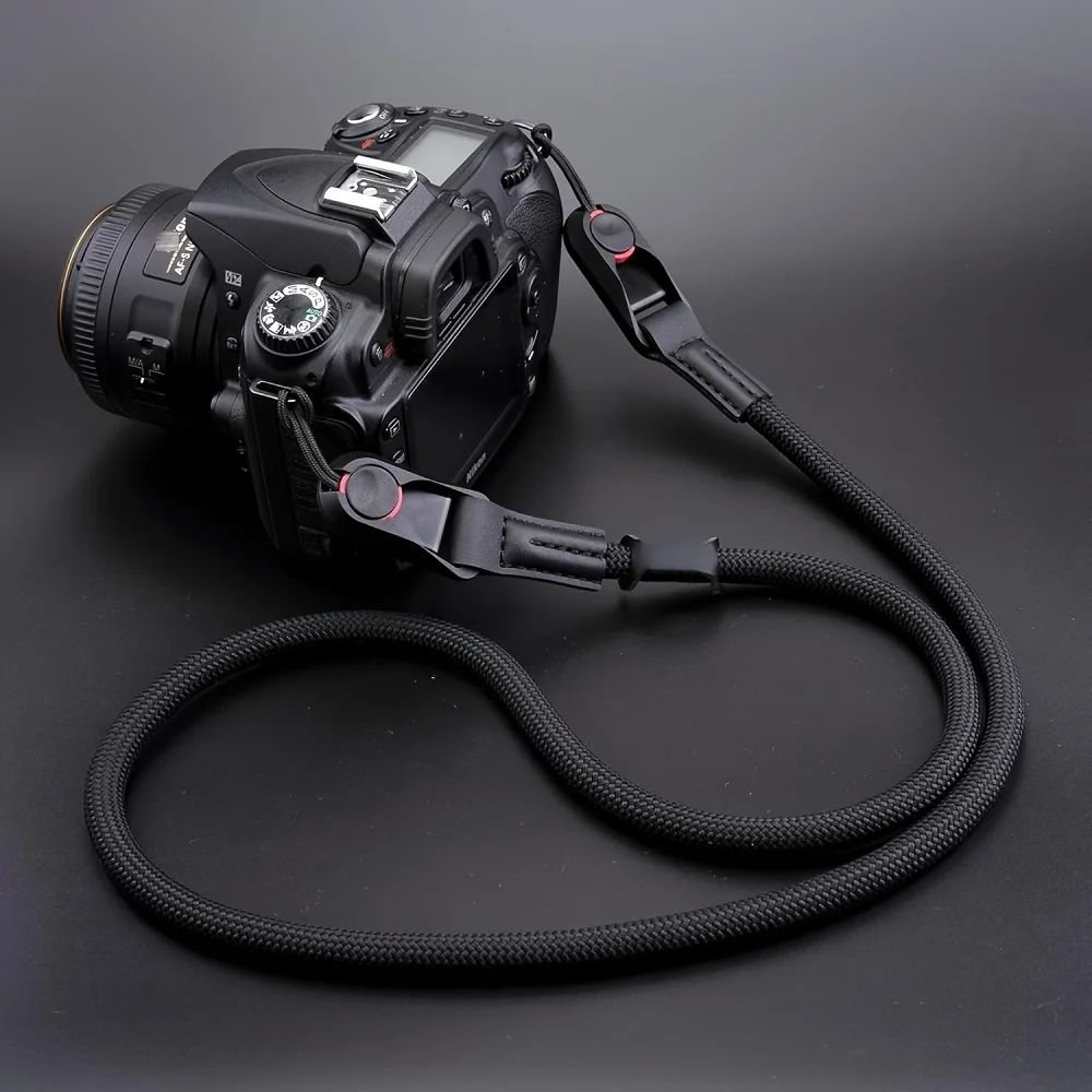 Adjustable Quick Release Round Rope Camera Shoulder Strap Fast Detachable Strap for DSLR Mirrorless Camera
