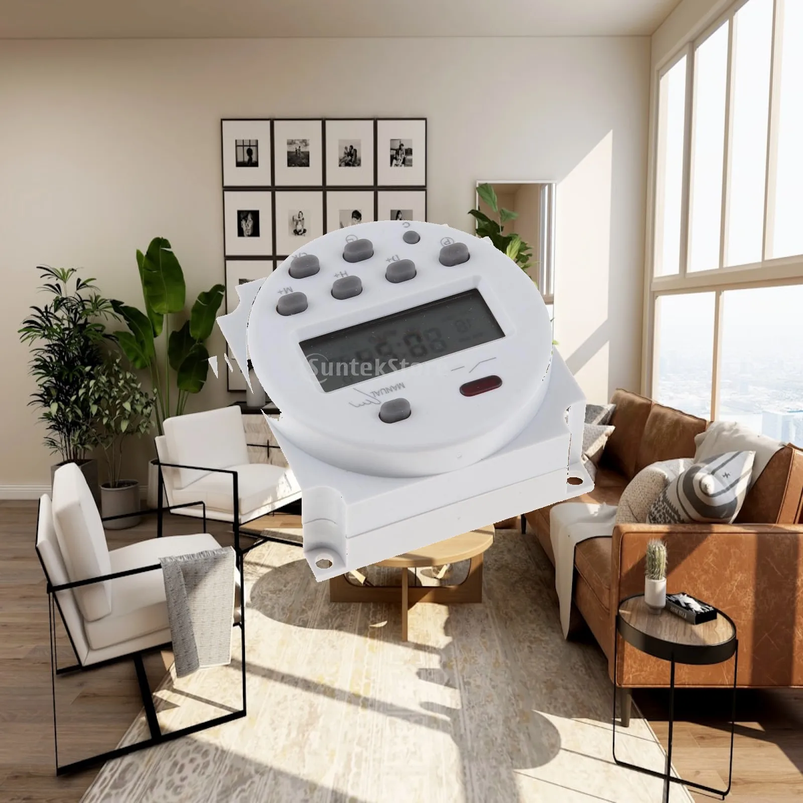 Weekly Digital Timer Switch 1 to 168 Hours LCD Programmable Clock for Broadcasting Equipment