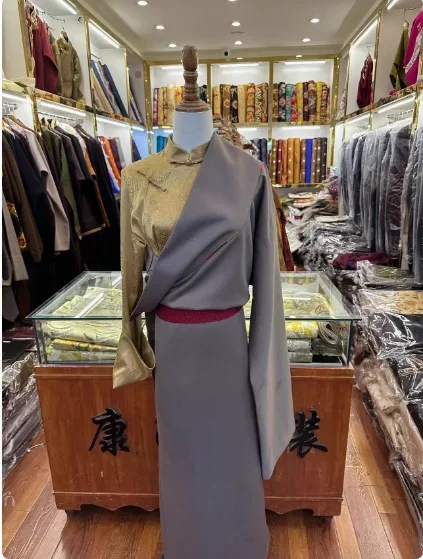 중국어 Xizang 민족 스타일 여성 Kangba 티베트 가운