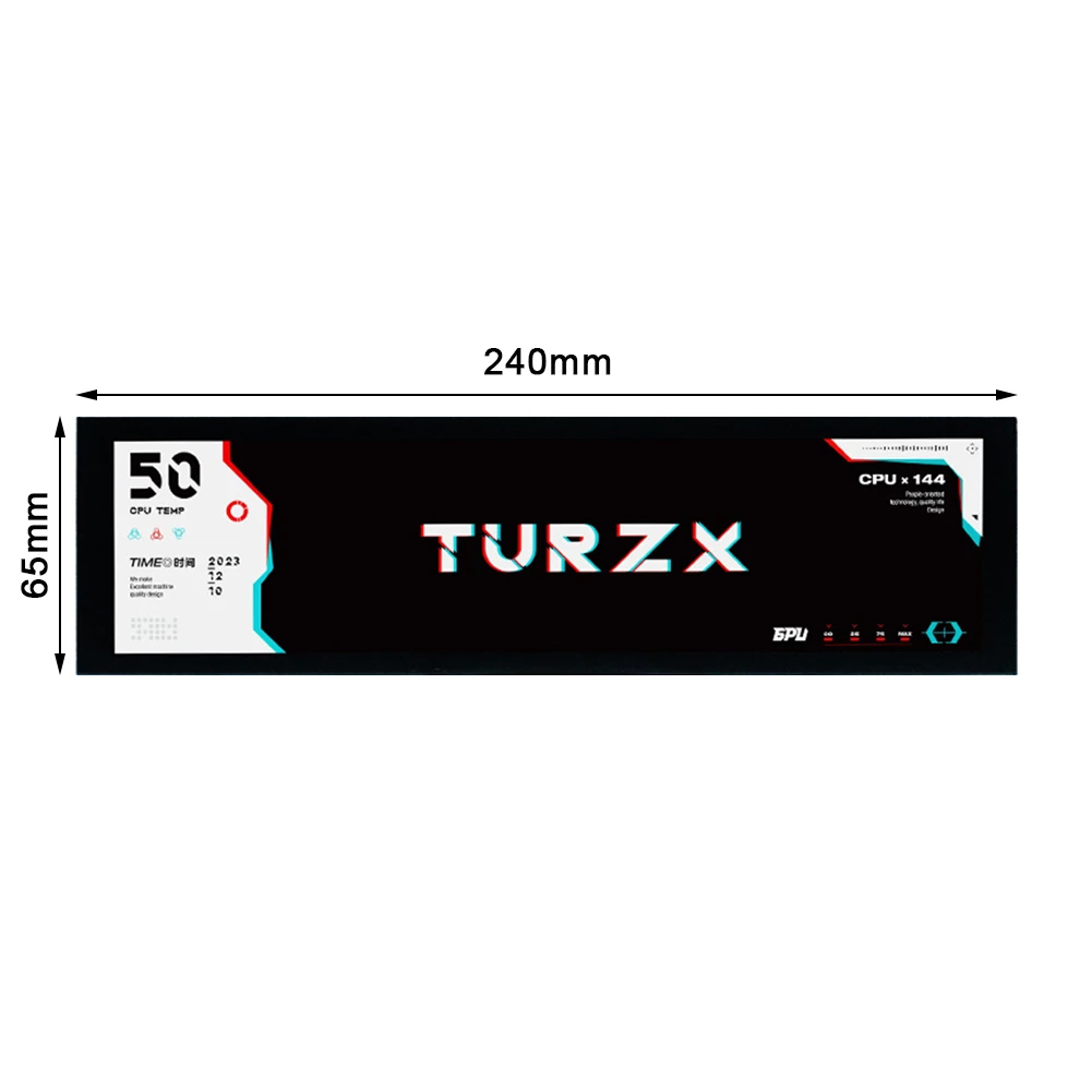 انچ IPS Type-C سیکنڈری سکرین کیس CPU GPU RAM کمپیوٹر مانیٹر 1920*480 PC ٹمپریچر ڈسپلے PC کیس کے لیے 32G کارڈ کے ساتھ #6