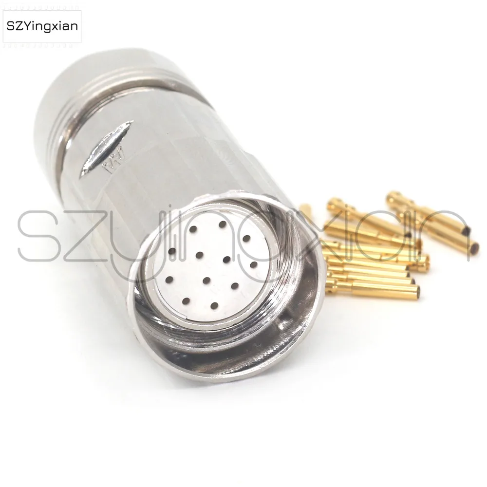 Heidenhain Encoder Connector M23 Threaded Circular Connector 12 Pin Signal Line Plug Socket