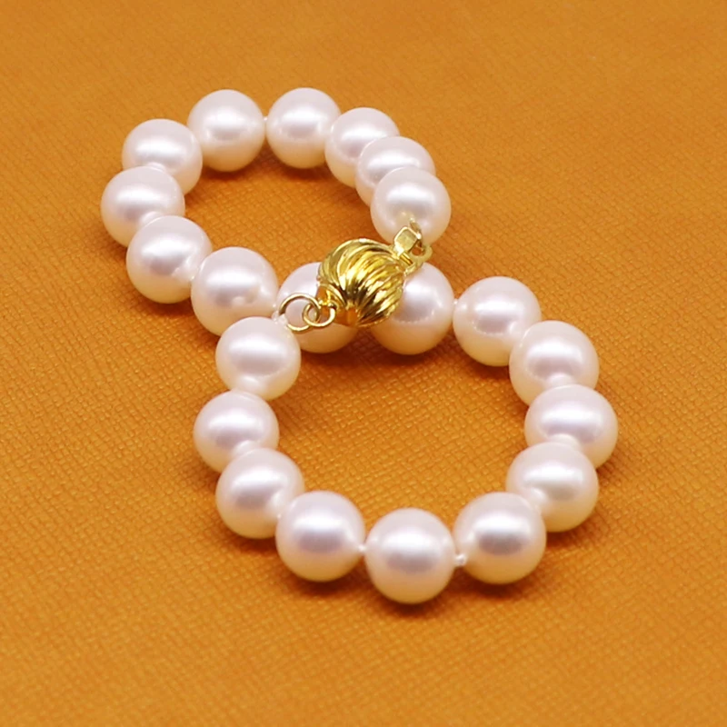 

HOOZZ.P 7-8mm AAAA A Gem Quality Bracelet With Pearl Female Natural Freshwater Cultured In White Wedding Gift For Girl Women Top