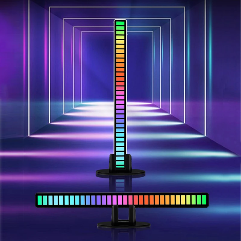 LED Car pickup lamp music rhythm light bar strip atmosphere accsesories interior dashboard decoration ornament sound control RGB