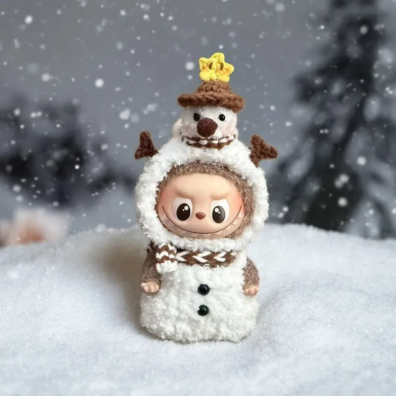 Vêtements de printemps rose pour Labubu 4.0, ensemble de costumes de lapin, bonhomme de neige et abeille, vêtements de poupée, accessoires floraux, vêtements cadeaux uniquement