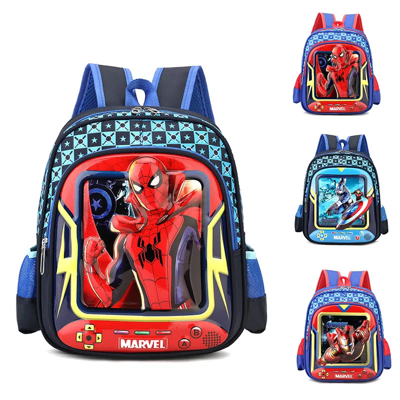 

2023 New Spider Man Disney Frozen Elsa The Avengers Kindergarten Pupils Cartoon Schoolbag 3d Cartoon Backpack Trend Popular Bag