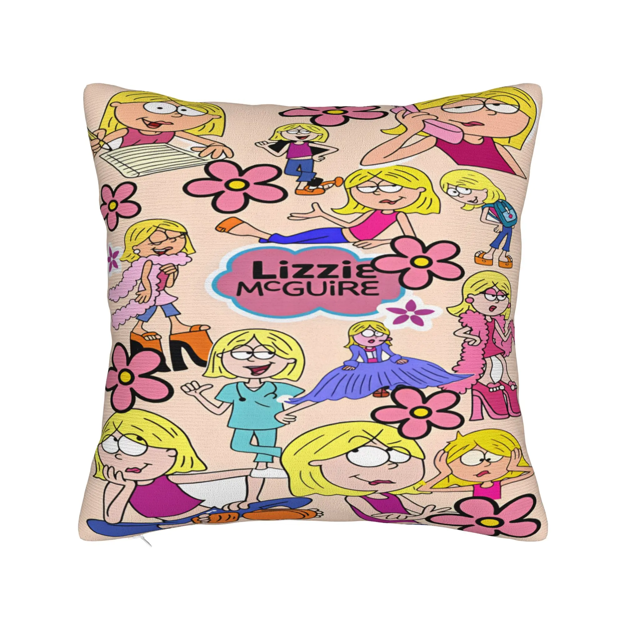Pillow Cover Lizzies Cartoon McGuires  Cute Funny Pillow Case For Sofa Home Decoration Pillowcases