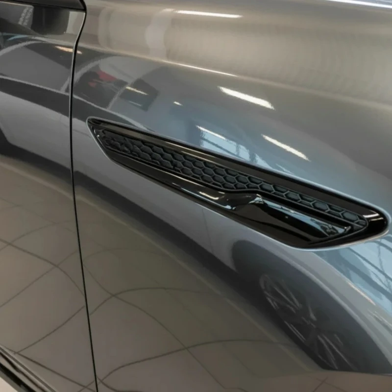 Cutylin Für Mazda CX-70 CX70 2024 2025 ABS Schwarz Auto Front Air Flow Vent Fender Trim blatt Shark Abdeckung dekoration Auto Zubehör