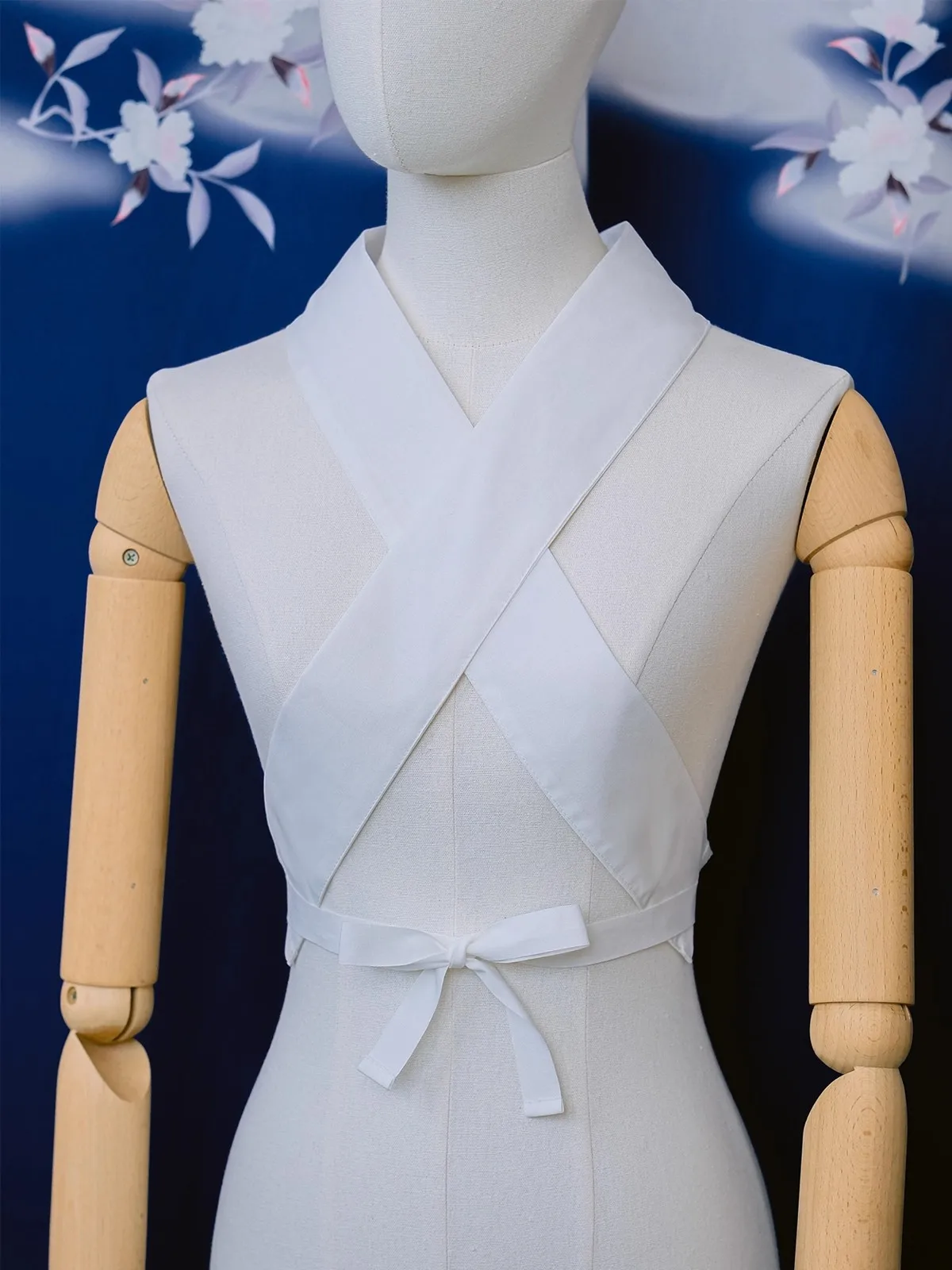 Summer Kimono Detachable Fake Collar Undergarment for Women, Cotton Yukata Hadajuban Collar, Stiffener Included