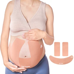 OK TAPE Pregnancy Belly Band Tape 4 Sets, for Belly Pain, Swelling Relief, Non-Irritant Belly Support Tape for Pregnant Women