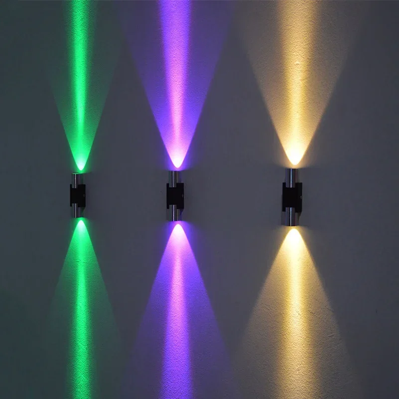 Led Both Head Wall Lamp Aluminum Background Wall Decoration Lamp Living Room Corridor Aisle Effect Lamp 2w  6w KTV bar