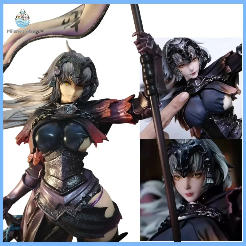 QingYan Studio Jeanne D'Arc Alter FGO 1/4 Resin Statue 68cm Height Double Head Bust Figure Deluxe Color Box Pearl Cotton Packing