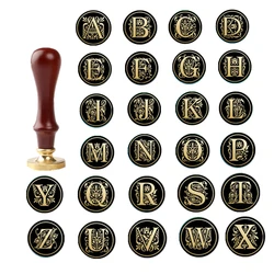 European letter Wax Seal Stamps wooden handle metal head Sealing Scrapbooking postcard birthday card decoration letter wax seal