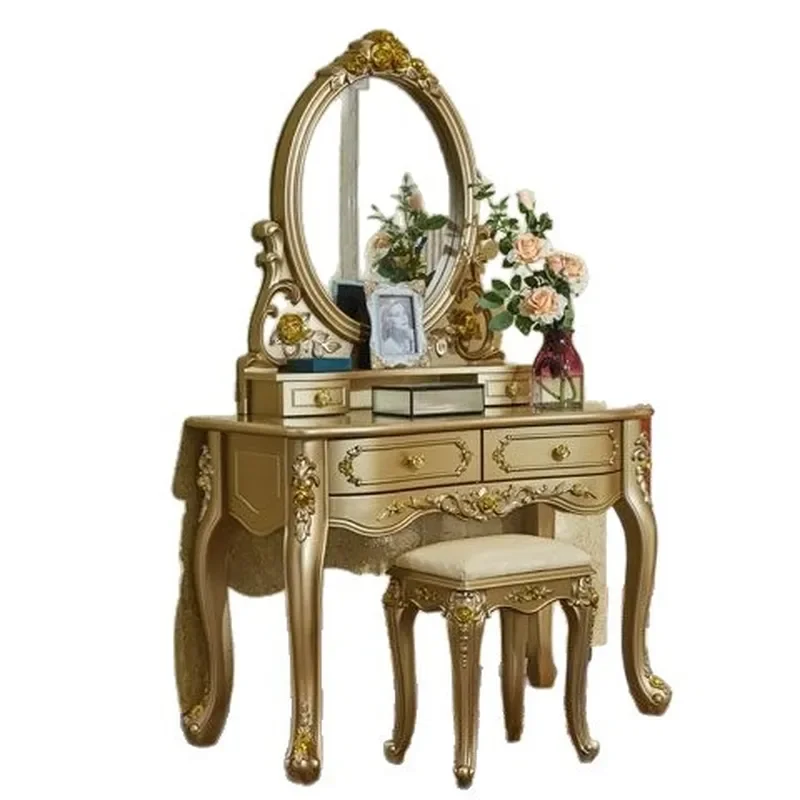 European Horizontal‑Top Mini Vanity Table, Nordic Popular‑Ins‑Style Economical Cosmetic Dressing Table for Small Apartment Bedro