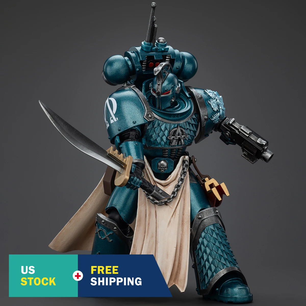 

Фигурка HiPlay JOYTOY Warhammer 40K Alpha Legion Legion Praetor с мечом Power Sword, масштаб 1/18