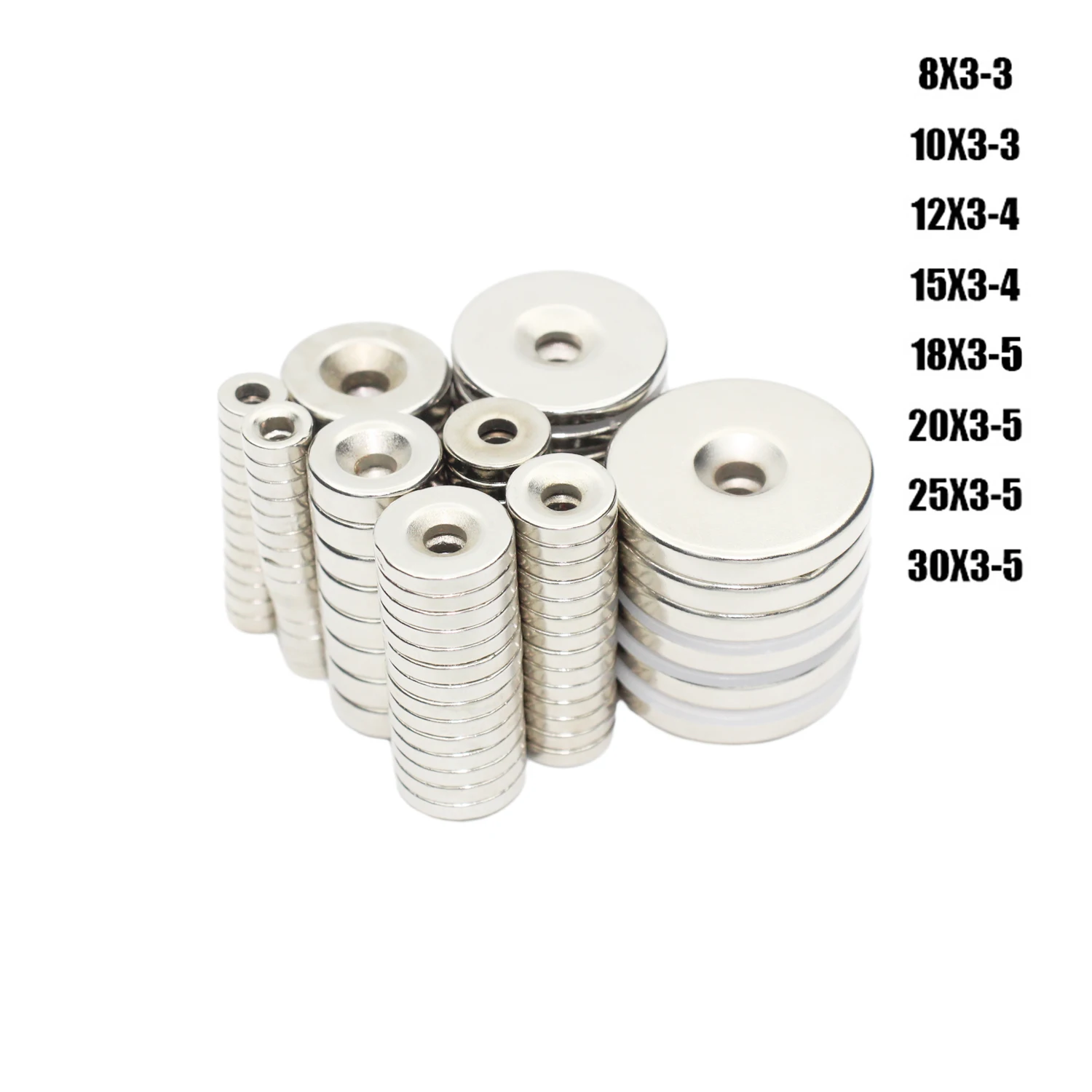 

2-50 pcs Strong Magnets Countersunk Round NdFeB Neodymium Magnet Powerful Rare Earth Permanent Fridge Magnets for DIY