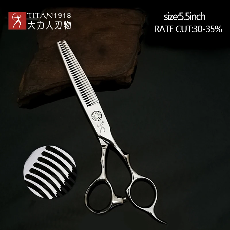 Titan Haarschere, Effilierschere, Friseurschere, Haarschneidewerkzeug, Friseurschere 4,5 Zoll, 5,0 Zoll, 5,5 Zoll – Detail 10