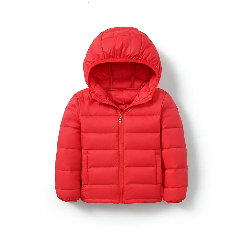 High Quality Kids Duck Down Jackets 2023 New Ultra Light Hooded Winter Coats for Boys Girls Portable Windproof Puffy Parkas 14T