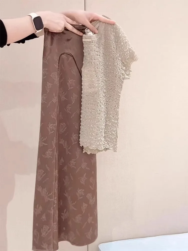 

Новый комплект из футболки и юбки Oaeal 2026 года для женщин: красивый, повседневный, модный, уникальный летний наряд из двух предметов