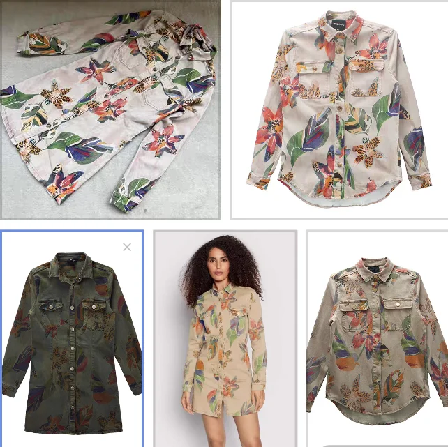 

Foreign trade original single Spain new fashion printed ladies shirt
