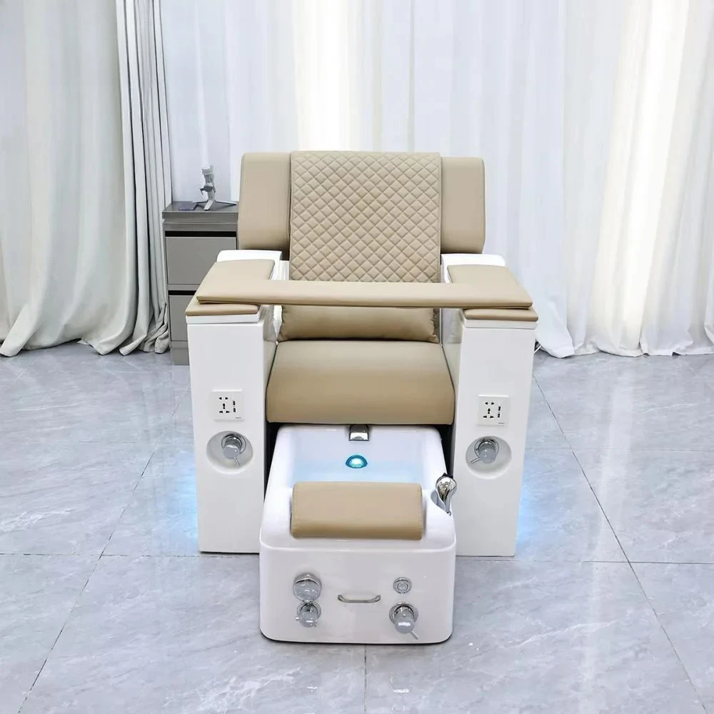 

2026 High end Electric Pedicure Foot Spa Chair for Nail Salon Premium Sofa with Automatic Back Massage Function Can Lift Type Re