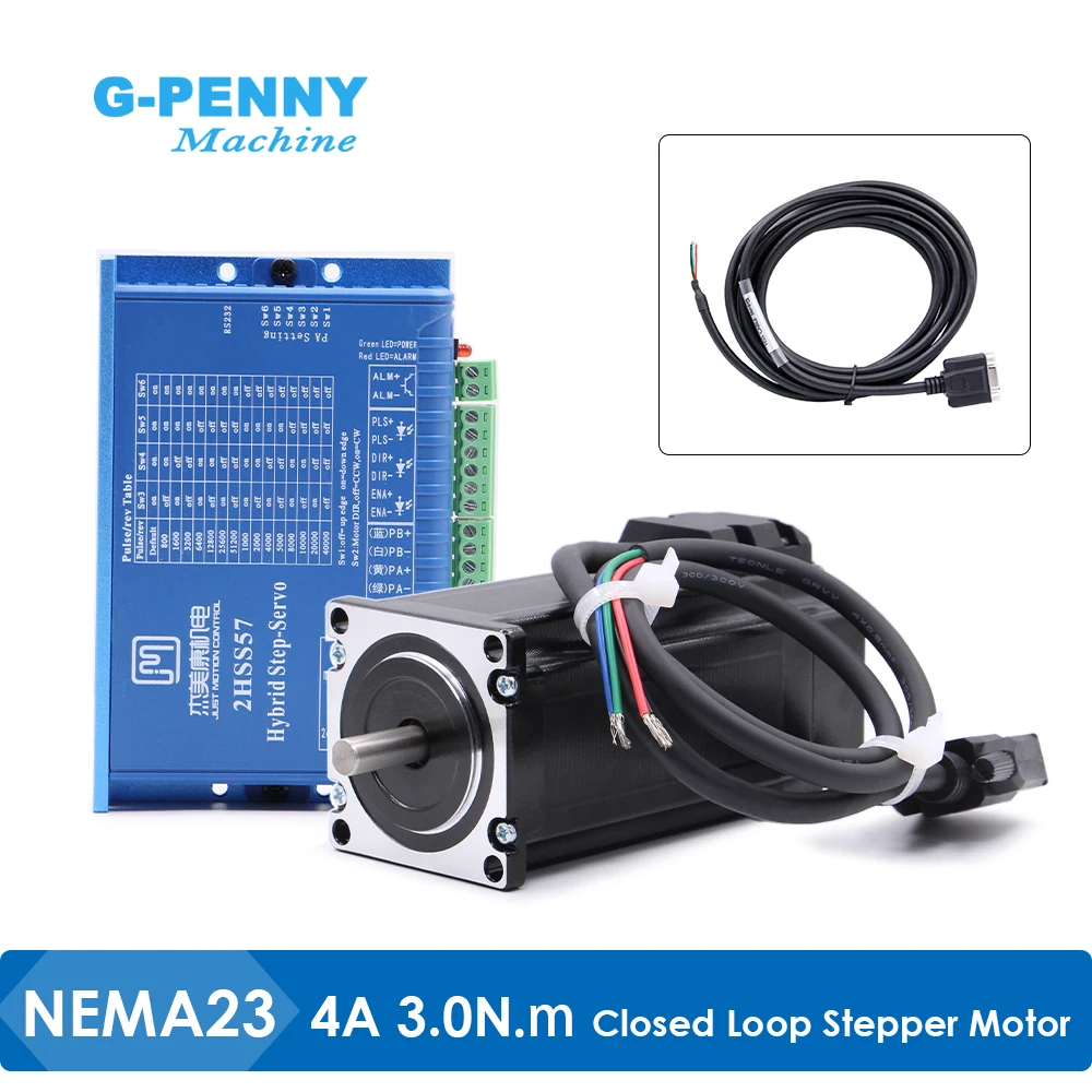 G-Penny JMC Nema23 3.0N.m Closed Loop Stepper Motor Hybrid Stepper Servo Motor DC/AC  86J18100EC-1000-LS 2HSS57-A-5