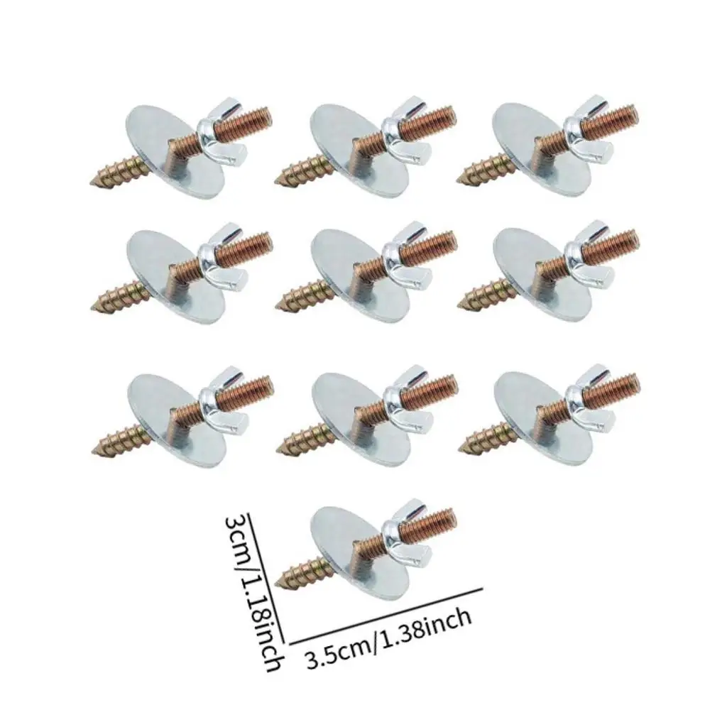10Pcs Fixing Screw Kits Metal Nuts and Screws to Make Bird Perches for Claws Grinding Rod Rack Platform Bird Training Stand