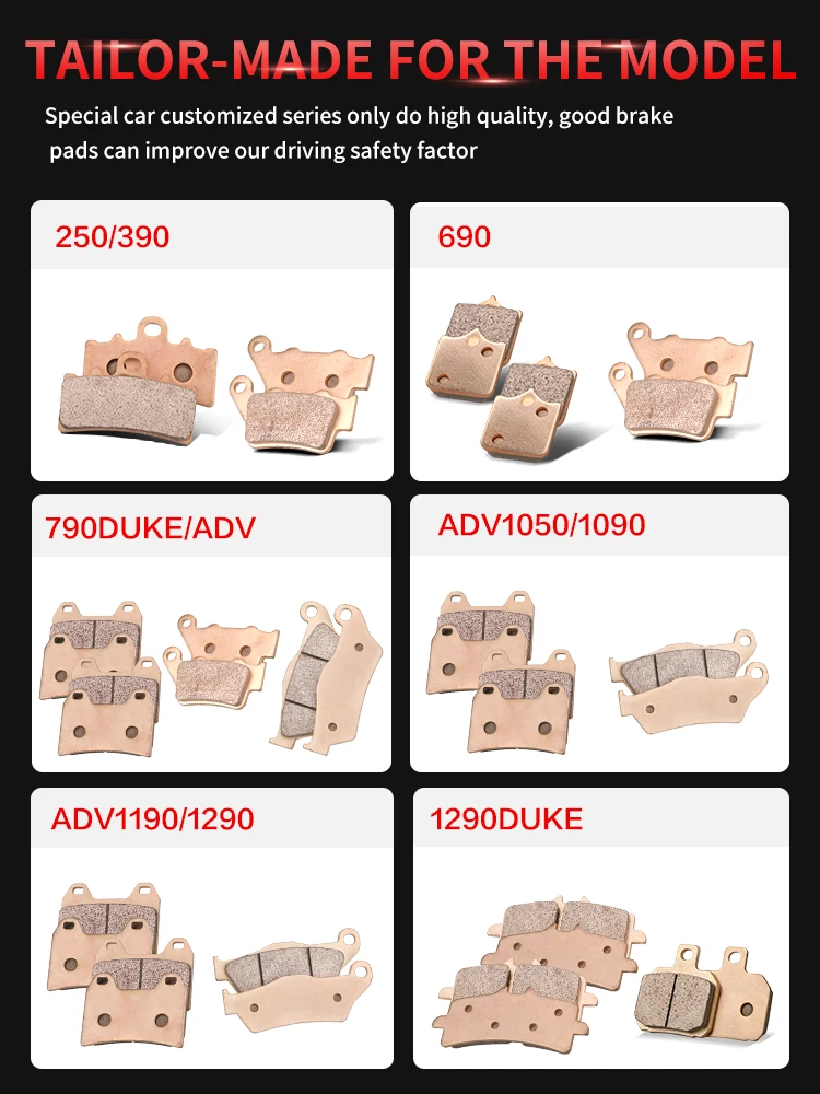 لوحة فرامل تلبد معدنية للدراجات النارية من Mrract ، مناسبة لـ KTM RC390 DUKE 250 390 690 790 1050 1090 1190 DUKE 1290 ADV