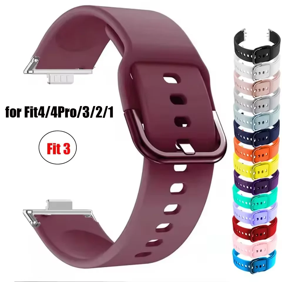 Pulseira de silicone para huawei watch fit4/4ro/3 band pulseira esportiva macia correa para huawei fit2/1 acessórios de pulseira de substituição ﻿