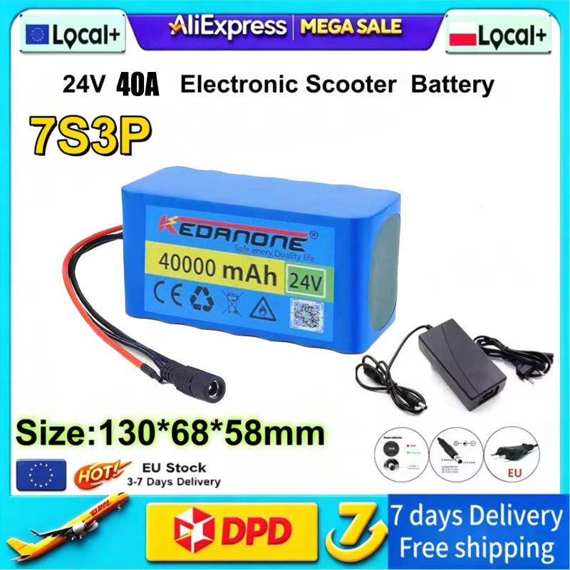 Brandneuer 7S3P/7S5P 24V 40000mAh 18650 wiederaufladbarer Lithium-Akku, stabile Leistungsabgabe und lange Lebensdauer, multifunktionaler Ersatzakku geeignet für elektrische Rollstühle, leichte