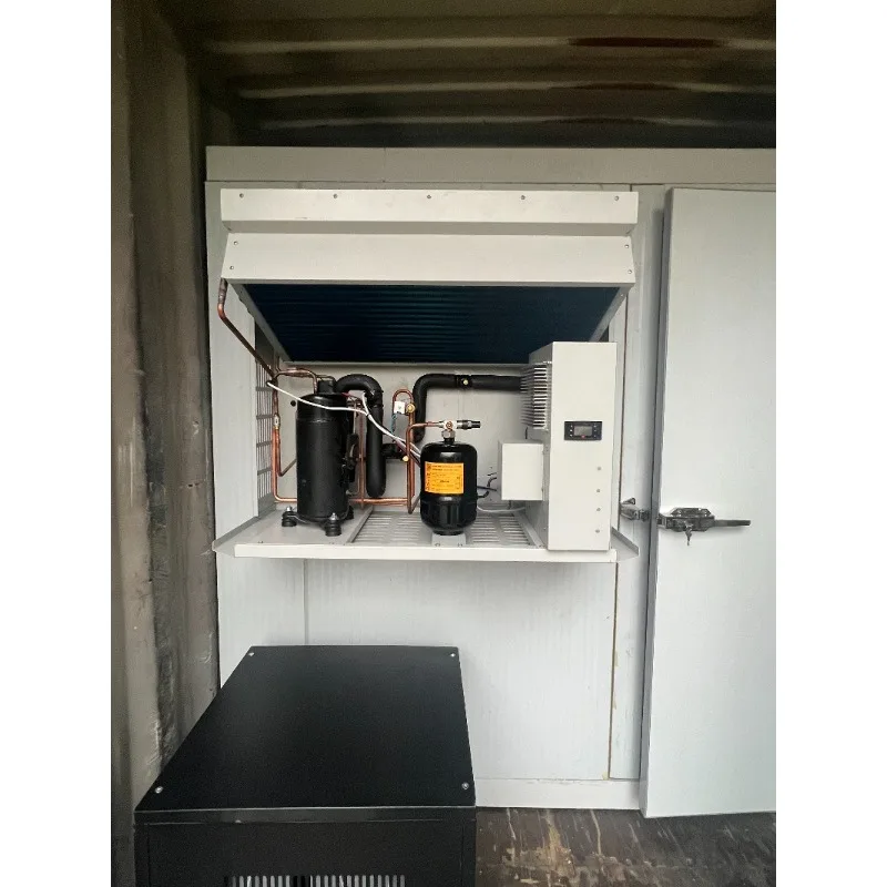 4*2.5*2m Off Grid Solar Cold Room -25℃ Freezer With Solar Panels for Ice Meat Fish Preservation