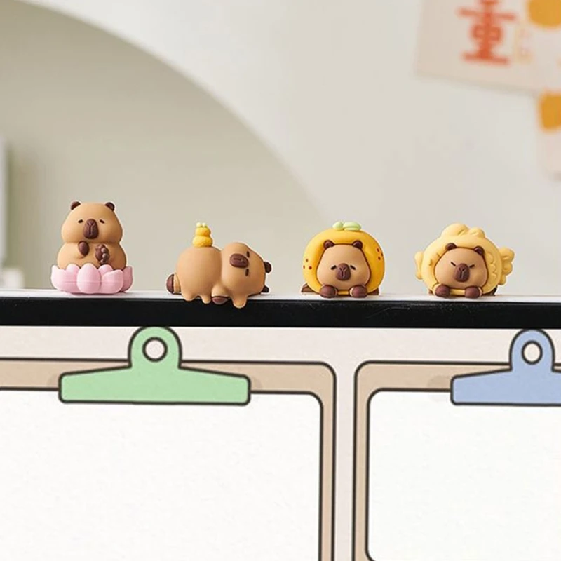 樹脂カピバラミニチュアフィギュアおもちゃスクリーンフレーム強化オフィス装飾