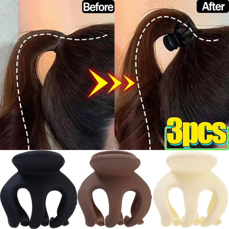 Fashion Simple Women's High Ponytail Fixator Mini Hair Grabbing Solid Colors Small Hair Claw Clips Hairside Headwear Accessories