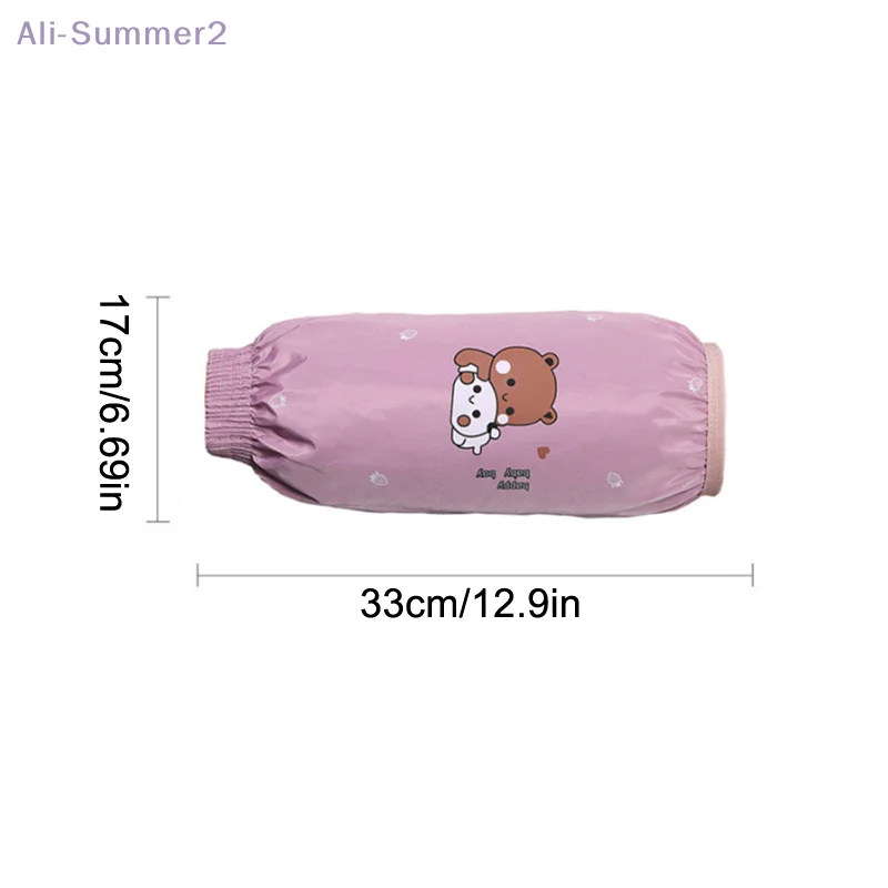 1 زوج من غطاء الأكمام المضاد للحشف مقاوم للماء نمط الكرتون القذرة مقاومة واقية الكفة تصميم الأوساخ واقية أكمام اليد #6