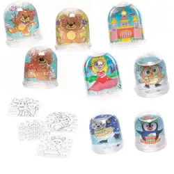 Snow globe photo frame, Christmas snow globe kit, make your own snowman, etc., DIY Christmas decorations craft kit, crafts