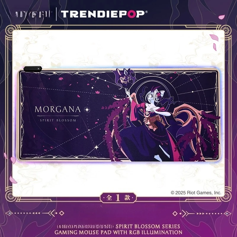 

[Официальный] игровой коврик для мыши LOL Glow Spirit Blossom Series, подлинный коврик для стола Morgana, подарки для фанатов косплея Doujin