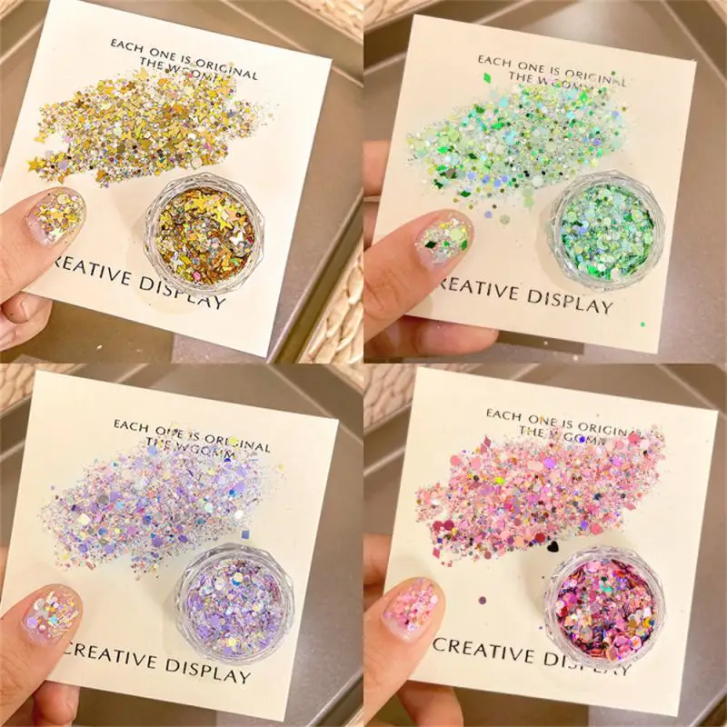 Nail Sequins Uniform Color Knocking On Shiny Chips Burst Sequins Health & Beauty Nail Art Sequins Safe To Use Single Box