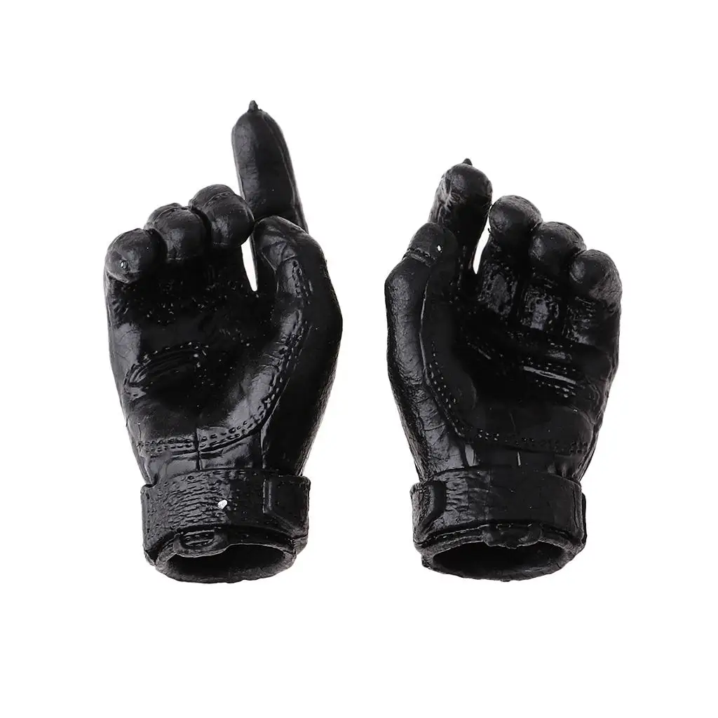 

1 Pair 1/6 Scale Black Hand Gloves Action Figure for Doll Male Soldier Model