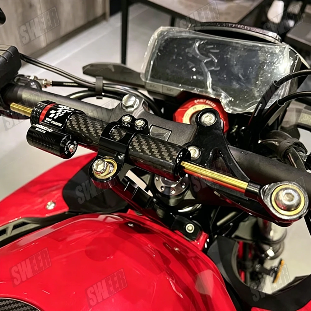 Motorcycle Directional Damper Titanium Ruler Base Bracket Fit For Honda CB650F 2014-2018 Prevent Forward direction From Swaying