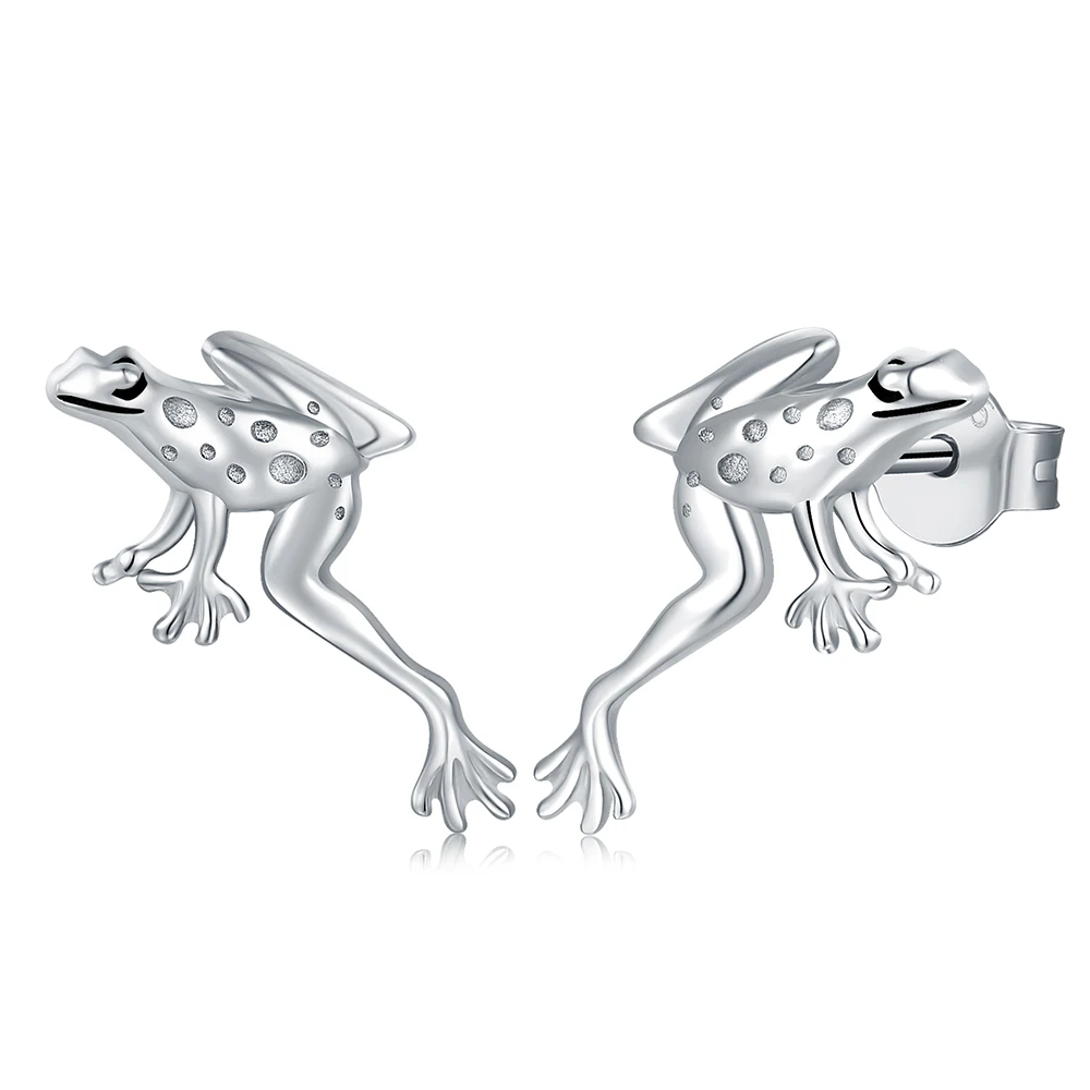 

SG 925 Sterling Silver Frog Stud Earrings Cute Animal Mother's Day Birthday Jewelry Gifts for Women Teen Girls Wife Girlfriend