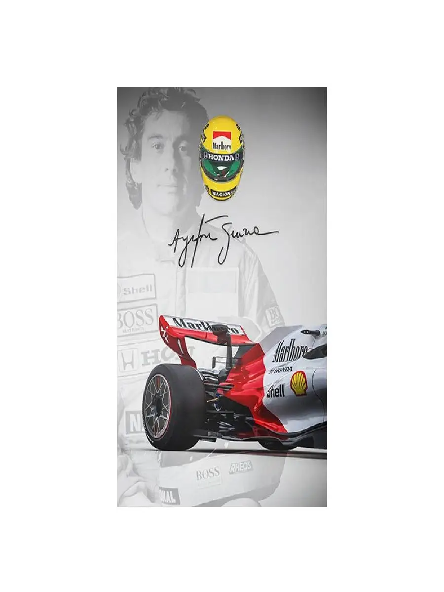 Ayrton Senna Grand Prix Racing Driver Canvas Portrait  Iconic Wall Art for Home  Office Decor Race Car Poster Print Legendary Mo