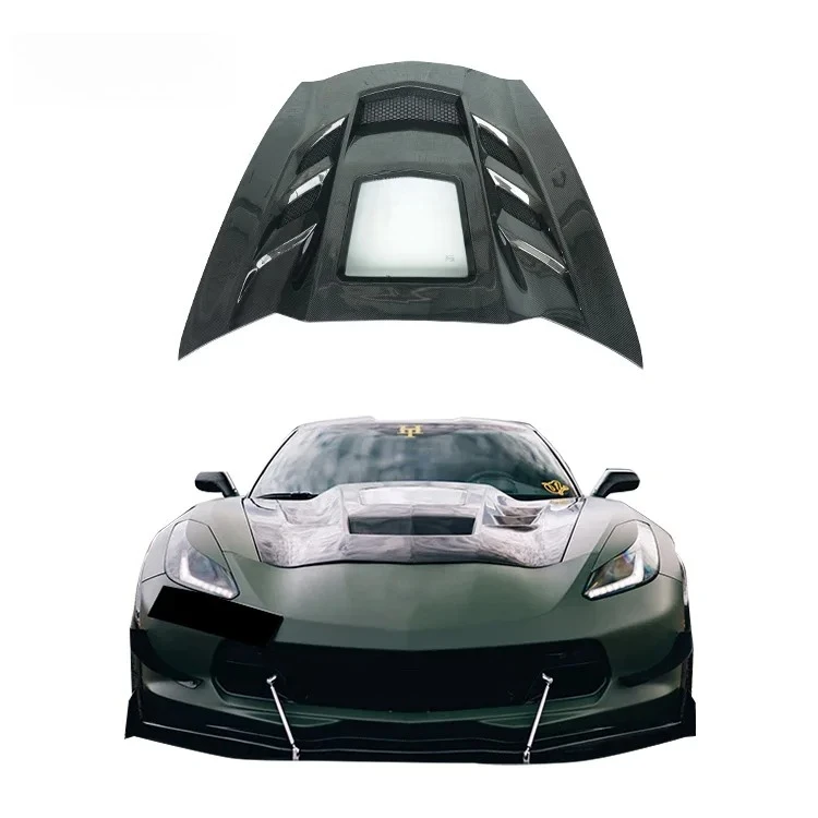 

Brand New Carbon Fiber Front Hood Engine Hood Bonnet For Chevrolet Corvette C7 Z07 Bonnet 2015-2017